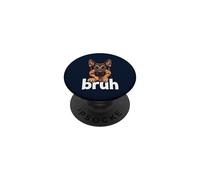 German Shepherd Bruh Funny Dog Lover Meme Art Tee PopSockets Adhesive PopGrip