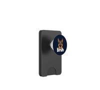 German Shepherd Bruh Funny Dog Lover Meme Art Tee PopSockets PopWallet for MagSafe