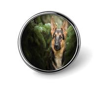 German Shepherd Button Pin Personalized Metal Lapel Pins Badges Classic Round Brooch Pin Novelty Unique Enamel Pins Cute Funny Pinback Button Badge for Jackets Backpacks Bags Coat