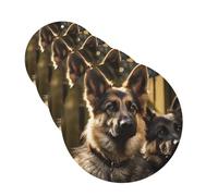 German Shepherd Car Air Fresheners Cards Set of 4 Pieces Personalized Car Fresheners Gifts for Men Women Auto Aromatherapy Tablets Hanging Scented Cards for Wardrobe Bathroom