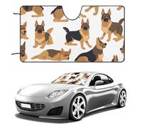 German Shepherd Car Windshield Sun Shade Keep Car Interior Cool 51"x28" Folding Front Window Sun Shade, Heat Shield for SUV, Truck, Blocks UV