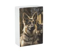 German Shepherd Cigarette Case - Waterproof & Crush Proof Cigarette Holder Case for 20 King Size Cigarettes, Portable Pocket Size Travel Box for Men & Women