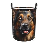 German Shepherd Circular HamperM Basket Large Laundry Storage Basket for Clothes Stylish Home Decor Organizer