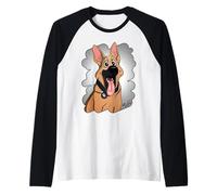 German Shepherd Club Max Number 04 Raglan Baseball Tee