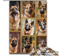 German Shepherd Collage Puzzles for Adults 1000 Pieces, Family Game Stress Reliever Difficult Challenge Great Gifts And Toys 26x38cm