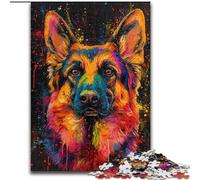 German Shepherd Colour 1000 Piece Jigsaw Puzzles for Adults & Teens, Challenging Game And Family Play Educational Game for Birthday, Chrismas (50x75cm)