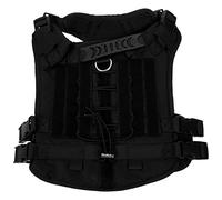 German Shepherd Convenient Dog Harness Dog Jacket Dog Halter Portable Dog Wear- Resistant Accessory Dog Coats Oxford Clo (Black 52X46X27CM)