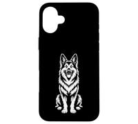 German Shepherd Cool Black and White Vector Dog Art Case for iPhone 16 Plus