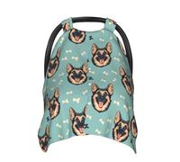 German Shepherd Cute Print Baby Car Seat Covers, Breathable Nursing Cover Breastfeeding Cover, Stroller Covers, Multi-use Infant Carseat Canopy, Baby Boys Girls Newborn Essentials