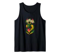 German Shepherd Daisy Crown Floral Dog Art Summer Tank Top