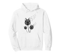 German shepherd Dandelion Art floral three dogs Lover Pullover Hoodie