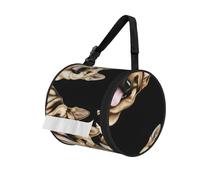German Shepherd Dog (1) Cylindrical Tissue Holder Bagâ€“upscale 600d Oxford Cloth Travel Tissue Holder, Fully Printed Design, Foldable Portable Toilet Paper Holder.