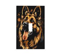 German Shepherd Dog (1) Wall Plate 1 Gang Toggle Light Switch Cover Single Toggle Faceplate Decor 3X5 in