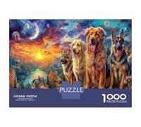 German Shepherd Dog 1000 Piece Jigsaw Puzzle - Artistic Design - Secure Fit Paper Pieces 70x50cm/1000pcs
