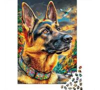 German Shepherd Dog 1000 Piece Jigsaw Puzzle for Adults And Kids-Challenging Puzzle Game,Home Decoration & Family Fun 52x38cm/1000pcs