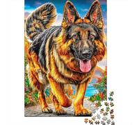 German Shepherd Dog 1000 Piece Jigsaw Puzzle for Family - Fun Challenge for Adults & Kids, 38x26cm/1000pcs