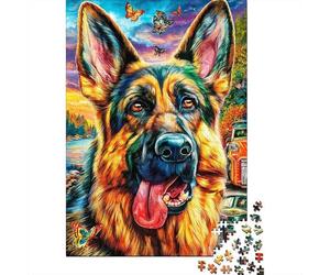 German Shepherd Dog 1000 Piece Jigsaw Puzzle for Family - Fun Challenge for Adults & Kids, 52x38cm/1000pcs