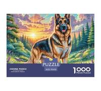 German Shepherd Dog 1000 Pieces Jigsaw Puzzles Engaging Family Games Jigsaw Puzzle Beautiful Decoration for Adults And Kids 70x50cm/1000pcs