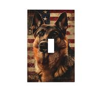 German Shepherd Dog(2) Wall Plate 1 Gang Toggle Light Switch Cover Single Toggle Faceplate Decor 3X5 in