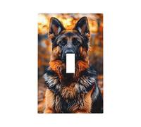 German Shepherd Dog (3) Wall Plate 1 Gang Toggle Light Switch Cover Single Toggle Faceplate Decor 3X5 in