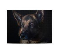 German Shepherd Dog,500 Pieces Puzzles for Adults-Wooden Jigsaw Puzzle for Adults Elderly