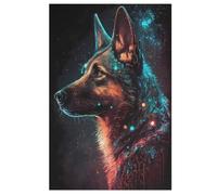 German Shepherd Dog Adults Kids Puzzle Jigsaw 1000 Pieces Jigsaw Jigsaw Educational Toy Game Family Decoration (78×53cm)