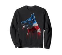 German Shepherd Dog American Flag USA Drip Graffiti Lover Sweatshirt