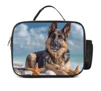 German Shepherd Dog Beach Lunch Bag Insulated Lunch Box Container Lunch Tote Bag for Work Picnic