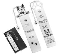 German Shepherd Dog Bookmark Gifts - Shejdgart 2PCS Funny Bookmark for German Shepherd Lovers Cute Dog Mom Book Mark Birthday Gifts for Puppy Lovers Pet Owners Bookworm Women Friends Coworker Men