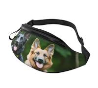 German Shepherd Dog Bum Bag Waist Fanny Pack - Large Fashion Bumbag for Women Men, Secure Zip Pockets Adjustable Waist Bags for Travel Party Sports Running Hiking Daily Use
