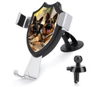 German Shepherd Dog Car Phone Mount Universal 3-in-1 Phone Holders for Your Car with 360° Suction Cup Adjustable Cell Phone Car Mount for Car Dashboard Air Vent Windshield Automobile Cradle Stand for