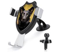 German Shepherd Dog Car Phone Mount Universal 3-in-1 Phone Holders for Your Car with 360° Suction Cup Adjustable Cell Phone Car Mount for Car Dashboard Air Vent Windshield Automobile Cradle Stand for