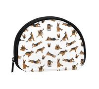 German Shepherd Dog Cheerful Coin Purse, Cute Mini Coin Purse for Women, Small Change Purse Coin Pouch