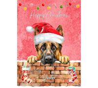 German Shepherd Dog Christmas Card for Doctor