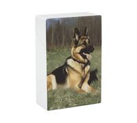 German Shepherd Dog Cigarette Case for Regular King Size 85mm 20 Capacity Push to Open Hard Shell Cigarette Box Portable & Waterproof Cigarettes Case for Men Women Pocket Cigarettes Holder, Cig Access