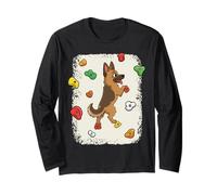 German Shepherd Dog Climbing Wall Boulder Bouldering Long Sleeve T-Shirt