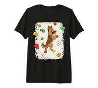 German Shepherd Dog Climbing Wall Boulder Bouldering Premium T-Shirt