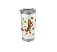 German Shepherd Dog Climbing Wall Boulder Bouldering Stainless Steel Insulated Tumbler