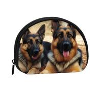 German Shepherd Dog Coin Purse Personalized Coin Bag for Women Men Change Purse Small Wallets with Zipper Mini Shell Coin Pouch Outdoor Shopping Change Storage Bag Handbags Gifts