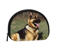 German Shepherd Dog Coin Purse Personalized Coin Bag for Women Men Change Purse Small Wallets with Zipper Mini Shell Coin Pouch Outdoor Shopping Change Storage Bag Handbags Gifts