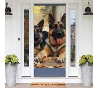 German Shepherd Dog Door Covers Decorative 71x35 Inches Seasonal Door Covers Banner Porch Sign Photography Background Backdrop Decorations for Front Door Garden Yard Patio Birthday Party Wall