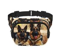 German Shepherd Dog Fanny Pack For Women Waterproof Adjustable Belt Bags Waist Pack Fashion Casual Crossbody Bags Bum Bag For Running Workout Hiking Traveling, Black, One Size
