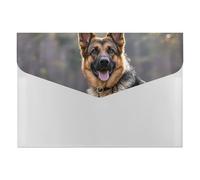 German Shepherd Dog File Folder, Plastic Accordion File Folders with 6 Pockets, Expanding File Organizer with Snap Closure, Portable Document Paper Organizer, Office Supplies Filing Folders