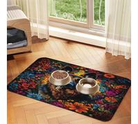 German Shepherd Dog Flower Pet Feeding Mat 30x45cm