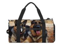 German Shepherd Dog Gym Bag Travel Duffel Bags for Men Women Large Weekender Bags Carry On Overnight Duffle Bag with Shoe Compartment for Workout, style, One Size