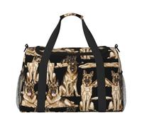 German shepherd dog Hand Travel Bag - Large Reusable Shopping Tote Bag, Perfect for Outdoor Activities, Sports, Camping & Groceries, Black, One Size