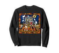 German Shepherd Dog Haunted House Trick Or Treat Cute Witch Sweatshirt