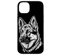 German Shepherd Dog Head Black and White Case for iPhone 14 Plus