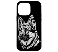 German Shepherd Dog Head Black and White Case for iPhone 14 Pro Max