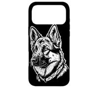 German Shepherd Dog Head Black and White Case for iPhone 17 Pro Max